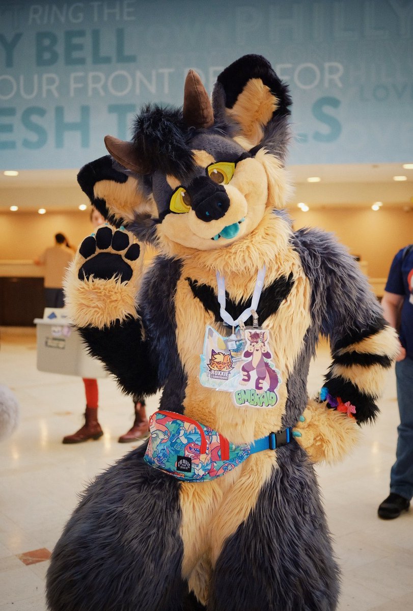 _founded_'s tweet image. Hello!! I’m Founded, a half-dragon half-wolf sometimes-cat that hangs around on the internet being a BME/math nerd. I’m a @grayestREM suiter (suit’s name is Emerald) posting #FursuitFriday pictures. Odds are I’m at a con near you! 

📸: [deleted], @oatsirat, and @BunFullOfSun