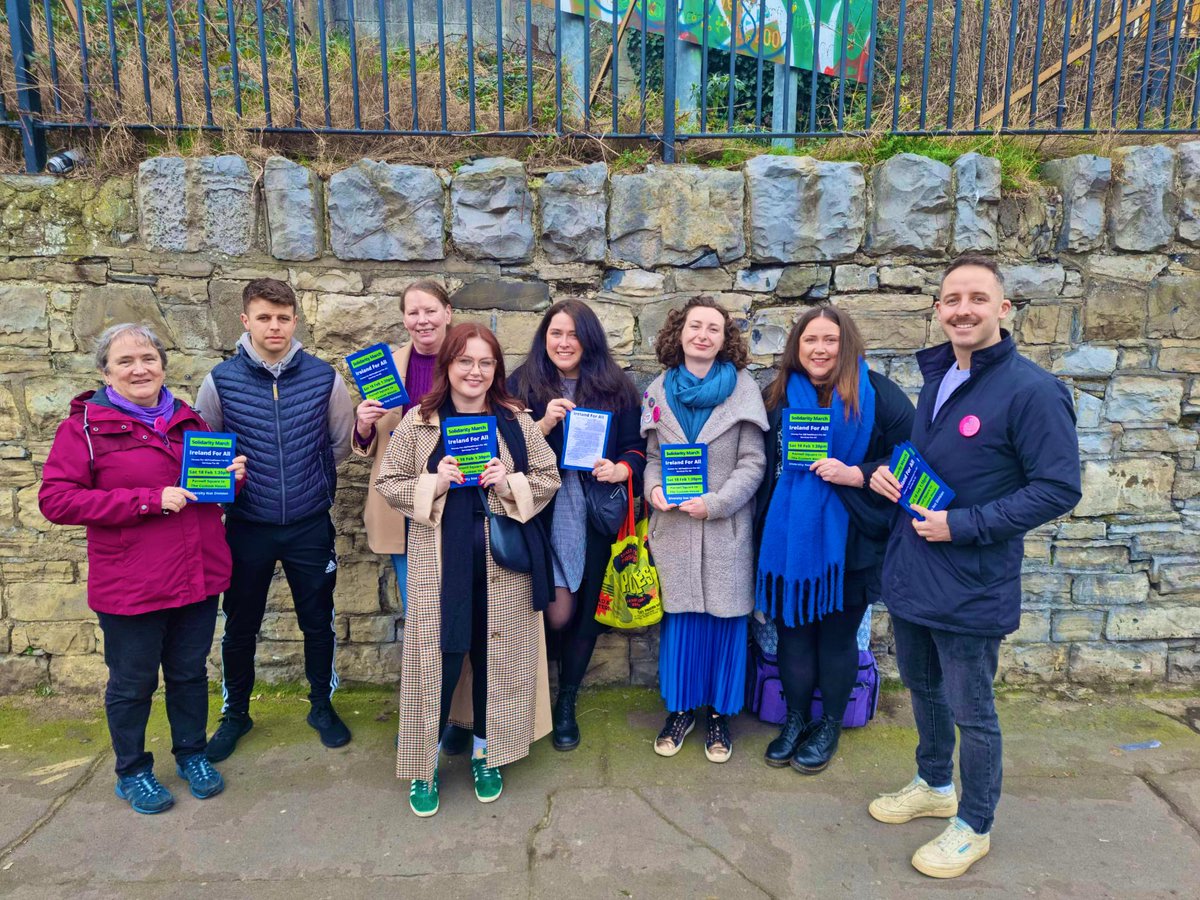 EW_here4all's tweet photo. Great afternoon out and about in East Wall leafleting for the #IrelandForAll solidarity march. We would love for you to join us next Saturday 18th Feb at 1.30pm at Parnell Square https://t.co/vGyorSgwDB