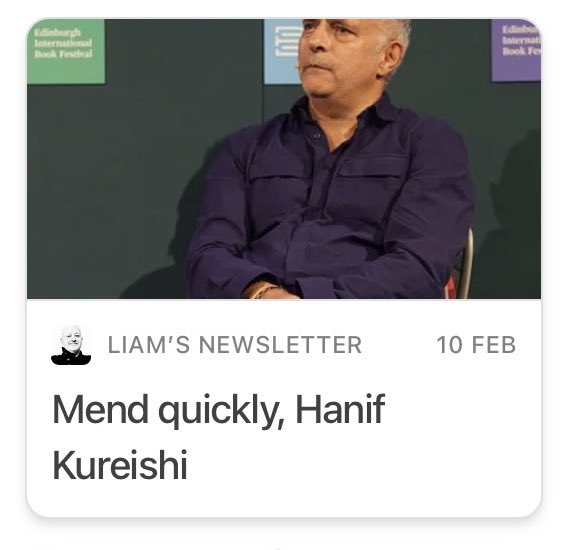 LiamRudden's tweet image. Just some of the content you can read on my #Substack right now. Check it out. 
liamrudden.substack.com

#HaveARead #HingeAndBrackett #StarTrek #HanifKureishi #FreyAndMcGray