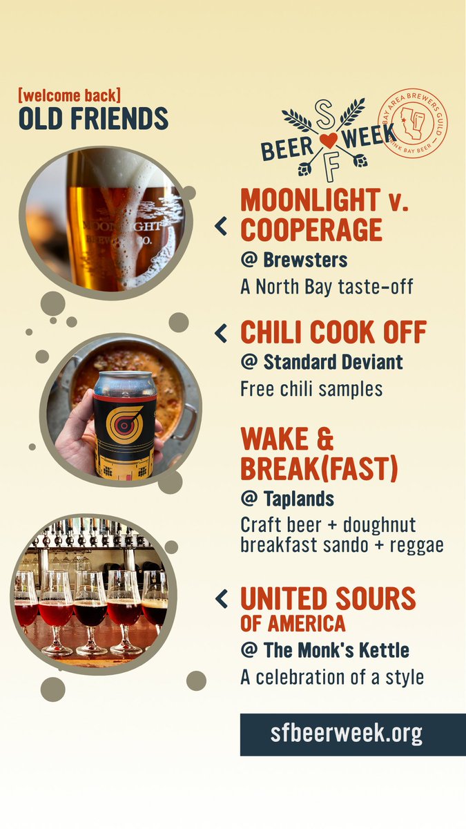 sfbeerweek's tweet photo. #SFBeerWeek brings out the tastiest beers &amp; bites! We’ve made it easy to find all the events happening around The Bay. Start your planning here: https://t.co/wWwcf5XO8u https://t.co/aH1j0oeLSZ