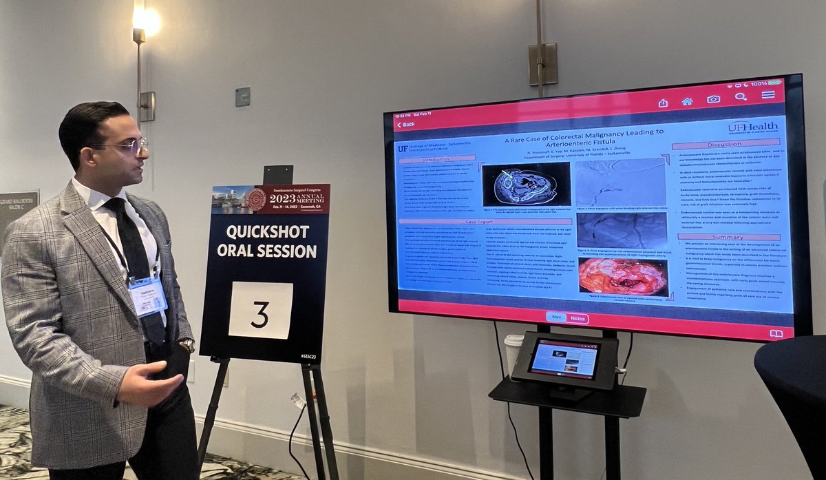 Marie Crandall, MD, MPH, FACS (@vegansurgeon) on Twitter photo Matt Kazaleh, PGY2, presenting at #SESC2023 <a href="/UFJaxTrauma/">UFJaxTrauma</a> <a href="/UFJaxsurg/">UF Department of Surgery- Jacksonville</a> Matt Kazaleh, PGY2, presenting at #SESC2023 <a href="/UFJaxTrauma/">UFJaxTrauma</a> <a href="/UFJaxsurg/">UF Department of Surgery- Jacksonville</a>