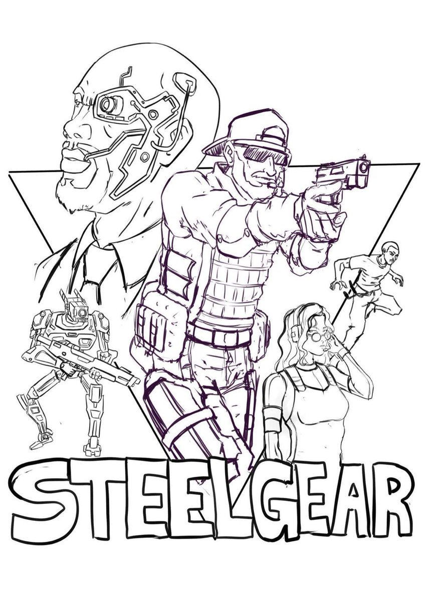 clintmich's tweet photo. Just a little update. Got another preview image from my artist for Steel Gear. Coming along nicely. Can’t wait to see it inked✍️ #SteelGear #MetalGear #MetalGearRemake #indiedev #IndieGameDev https://t.co/w0zfhmq3CO