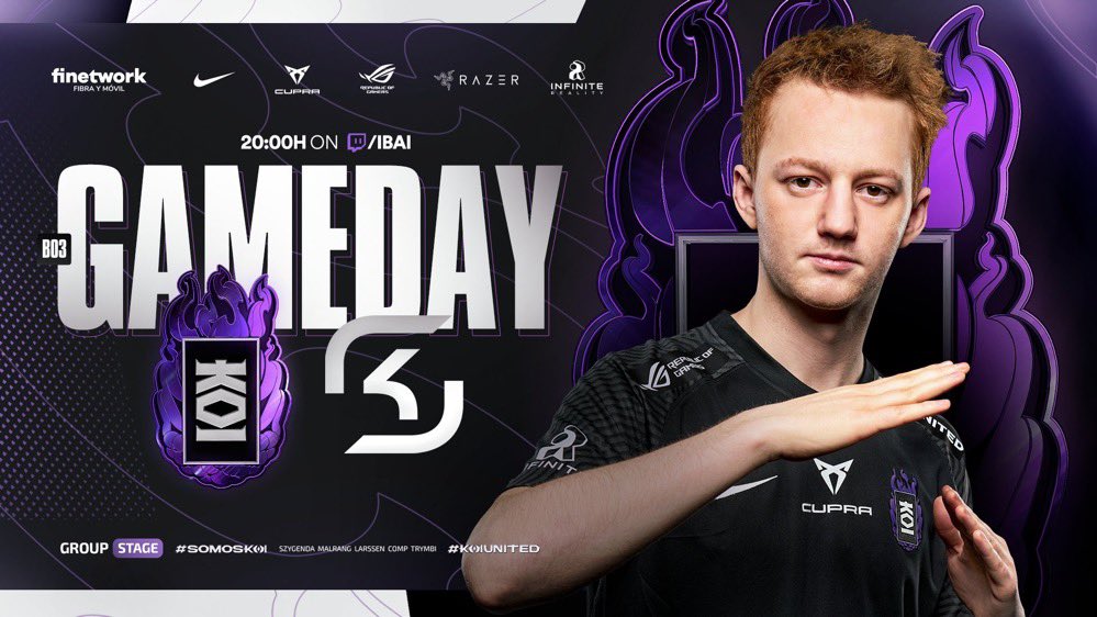 IbaiLlanos's tweet image. KOI vs SK. 

FASE DE GRUPOS DE LA LEC. @KOI @KOIxENG 

VAMOS 1-0.

RT = UNO DE SUERTE PARA EL 2-0
twitch.tv/ibai