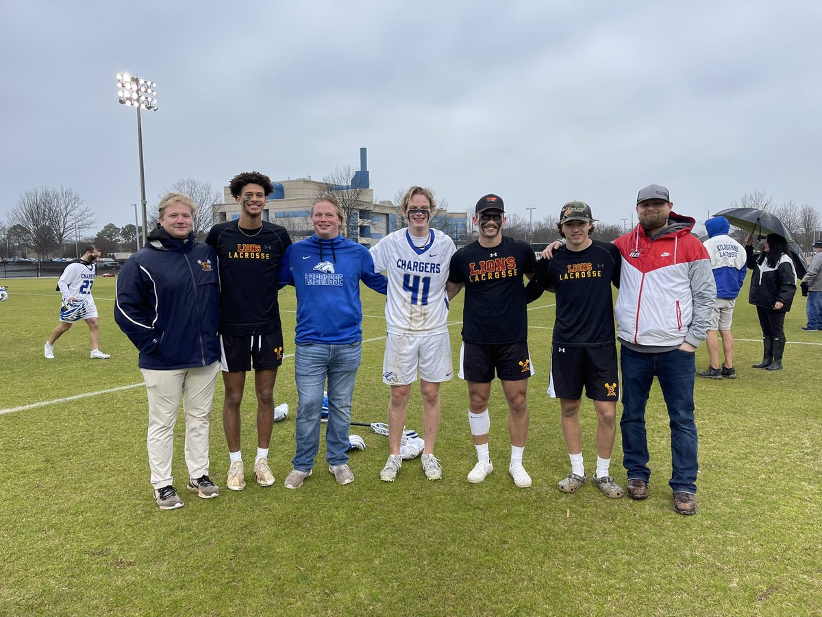 Karinelkshockey's tweet photo. @ElksBoysLAX  Coach Tom and his boys.  Always an Elk. What a surprise! Coach Stull, Devon, Jack, Kayden, Brooks and AJ. https://t.co/fjsp9jp4wE