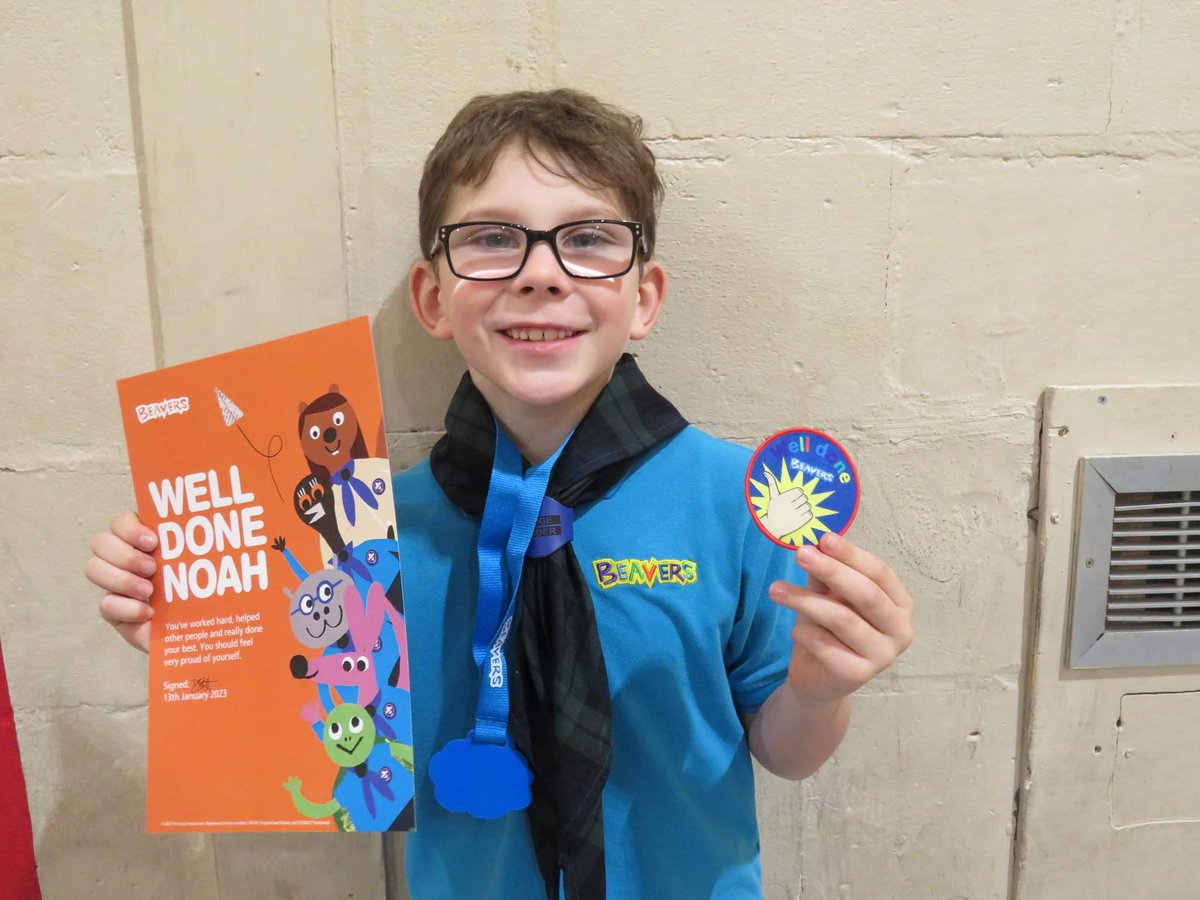 🎉👏🏅⚜| Last week we were delighted to present one of our beavers with a special recognition award for working hard and being kind and helpful last term. Bravo! #SkillsForLife
