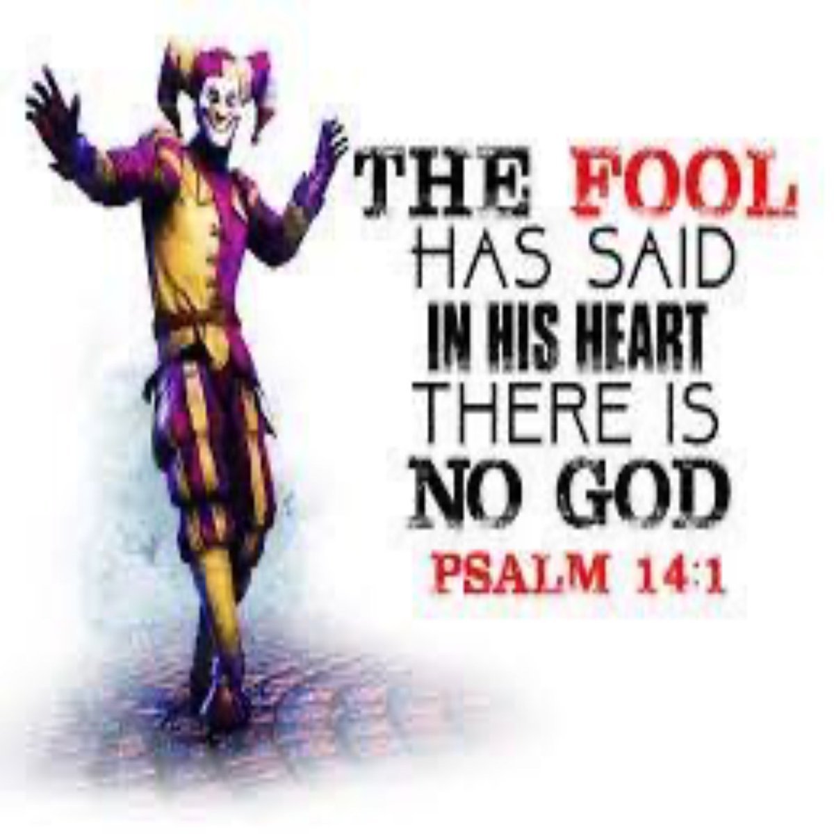joybells49's tweet photo. ‘The Fool Says There is NO God’ [https://t.co/6P9Wq1NT8f] ‘Prove to me’, they say, ‘that God exists’. ‘Do you believe the Bible?‘ I ask? In it is all the proof you need. But if you do not believe in God, no proof is sufficient. #atheist #IsGodReal #Psalms14_1 #InTheBeginningGod https://t.co/Rv6H8qFMzr