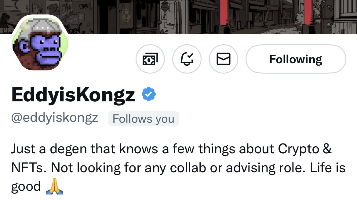 Gm 15 

Another dope wake up!

Enjoy your day legends 🦍🫶