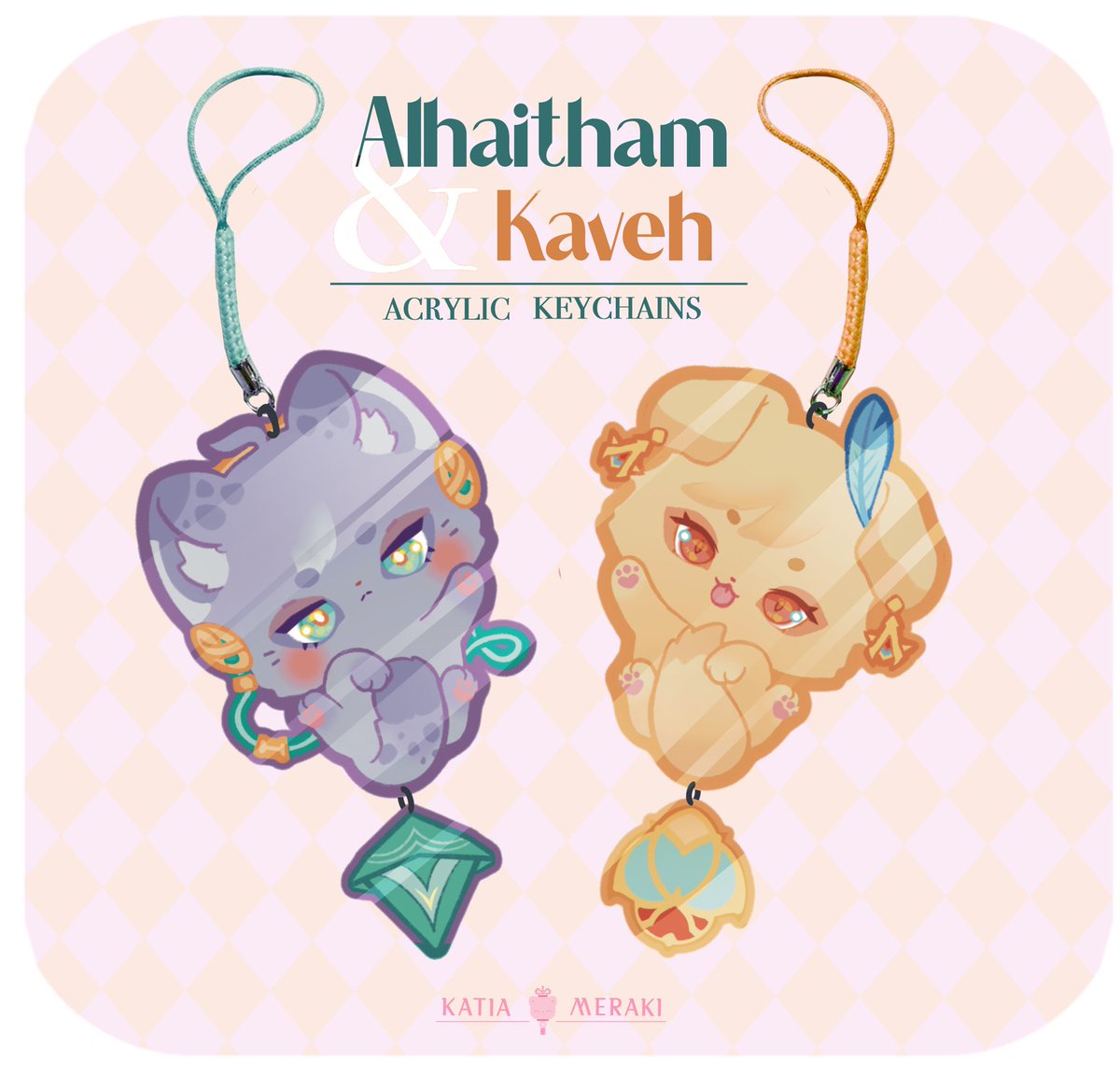 「Coming soon…Alhaitham and Kaveh acrylic 」|Katia ✧ Shop Update!のイラスト