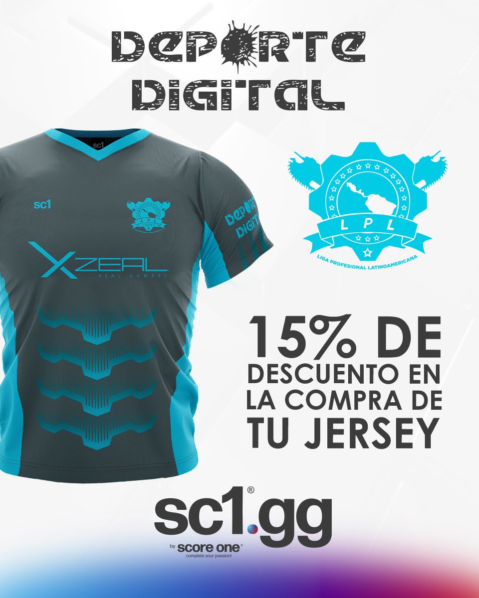 sc1mx's tweet image. En la #13T de la #LPL en la compra de tu jersey recibe un 15% de descuento.   
. 
.
.
#jersey #playdifferent 🎮 #thinkdifferent #SC1 👕