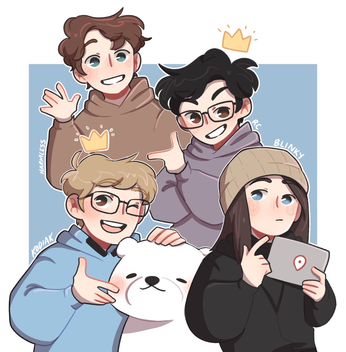 all rounders 🐻‍❄️
#harmlessfanart #rcfanart #kodiakfanart #blinkyfanart