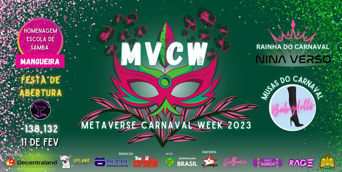 Tolklen_'s tweet photo. MVCW-1 °Carnaverso at @decentraland
@UplandMe @DCL_Brasil @TheHolyOnesNFT @Uniquehorns_nft @DollhouseDCL @VoxBoardsNFT @NinaSilvaPerfil @DCLBabyDolls #gamesochain @atrovenado #ATRmetaversoEventos #MVCW2023
#MVCW (-138,132)
#escoladesambamangueira
https://t.co/8EeQp3I7Fk https://t.co/hkmuw8jetz