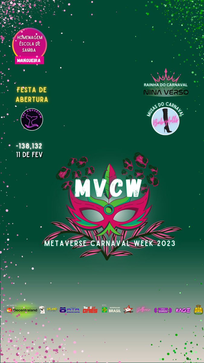 Tolklen_'s tweet photo. MVCW-1 °Carnaverso at @decentraland
@UplandMe @DCL_Brasil @TheHolyOnesNFT @Uniquehorns_nft @DollhouseDCL @VoxBoardsNFT @NinaSilvaPerfil @DCLBabyDolls #gamesochain @atrovenado #ATRmetaversoEventos #MVCW2023
#MVCW (-138,132)
#escoladesambamangueira
https://t.co/8EeQp3I7Fk https://t.co/hkmuw8jetz