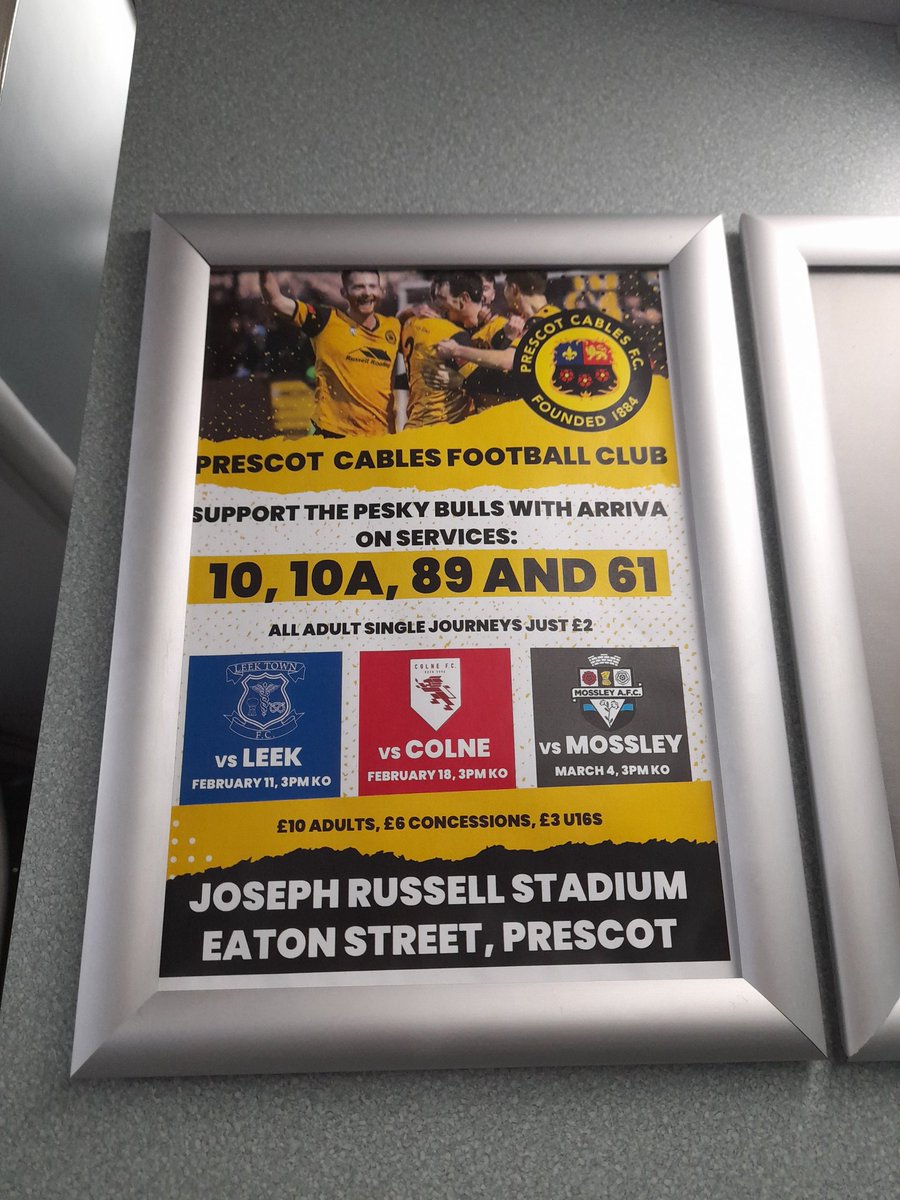 ArronJamesLyon2's tweet photo. Good to see @PrescotCablesFC advertising on the 10 @arrivanorthwest #upthecables #pesky #Bulls #prescot #cables https://t.co/Pt4B2xAU3f