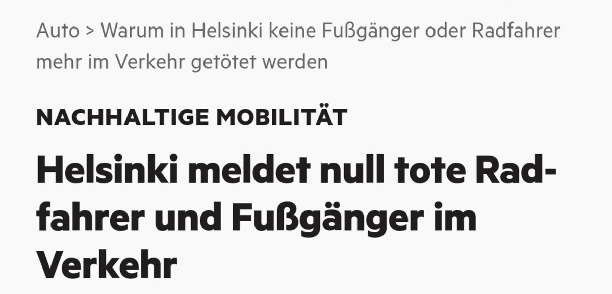 SAKI - #LookUp 🌍☄️ (@saki_umwelt) on Twitter photo 🇫🇮 Helsinki hat 2018 ein Tempolimit von 30 km/h eingeführt.
Seitdem ist kein Fußgänger oder Radfahrer im Verkehr getötet worden.
Herr <a href="/Wissing/">Volker Wissing</a>, was sind nun Ihre Argumente gegen Tempo 30 in Innenstädten? 🇫🇮 Helsinki hat 2018 ein Tempolimit von 30 km/h eingeführt.
Seitdem ist kein Fußgänger oder Radfahrer im Verkehr getötet worden.
Herr <a href="/Wissing/">Volker Wissing</a>, was sind nun Ihre Argumente gegen Tempo 30 in Innenstädten?