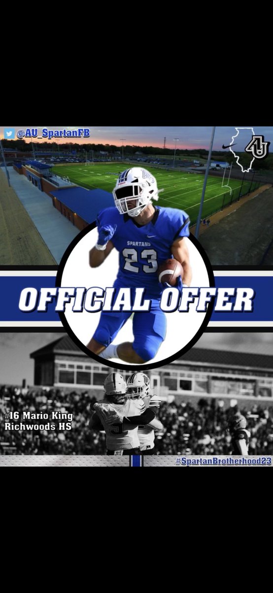 #AGTG After an exciting visit , I am Blessed to receive an offer to further my academic and football career at Aurora University ‼️@DonBeeBeeNfl @AuSpartanFB <a href="/CoachStedmanAU/">Hudson Stedman</a>