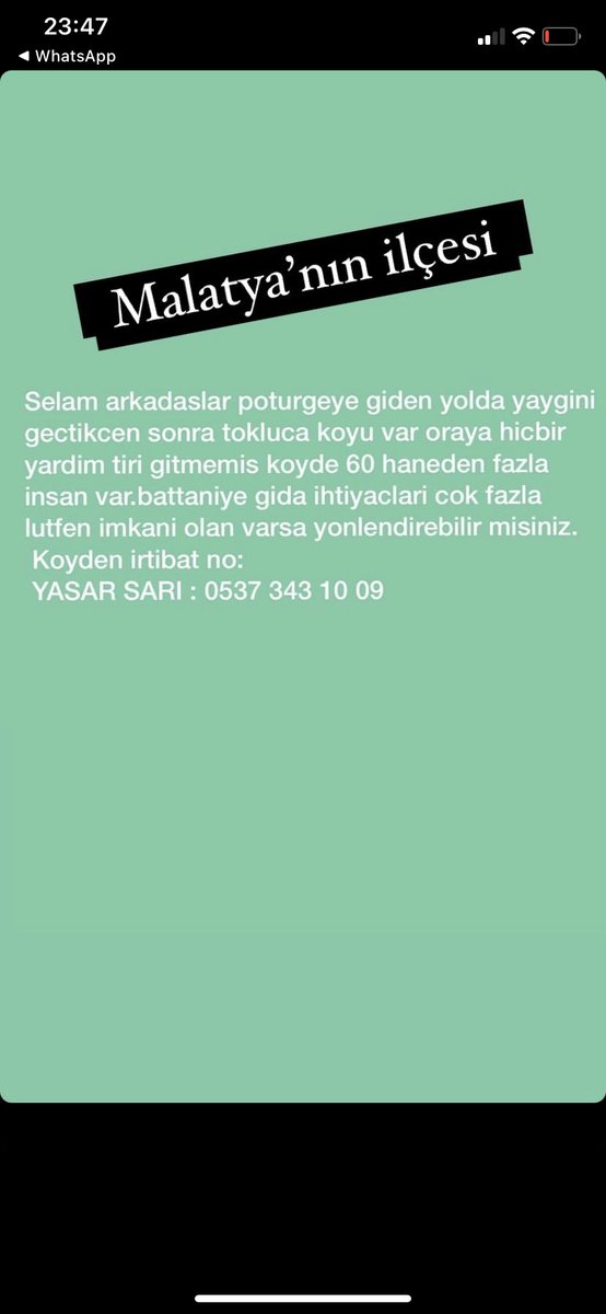 Ulaşılamayan köylerden. Acil yardım!
<a href="/AFADBaskanlik/">AFAD</a> <a href="/ahbap/">Ahbap</a> <a href="/BabalaTv/">BaBaLa TV</a> <a href="/PincTivi/">PincTv</a> <a href="/OguzhanUgur/">Oğuzhan Uğur</a> <a href="/ProfDemirtas/">Özgür Demirtaş</a> #malatyadeprem