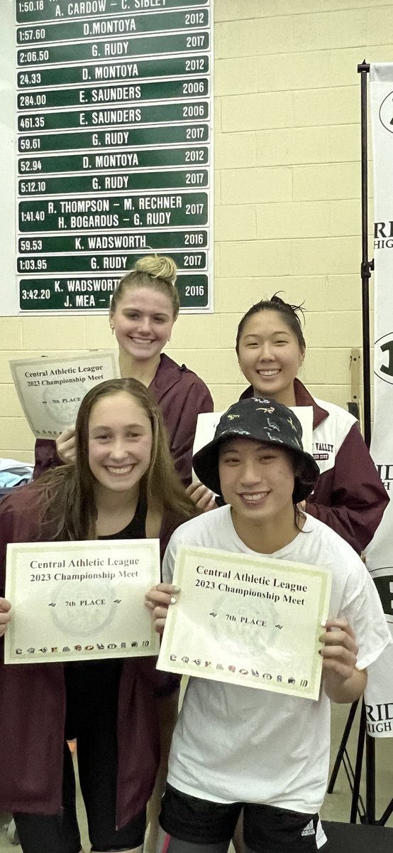 GVSwimDive's tweet photo. Congrats to Mallorie, Peyton, Hailey, and Jasmine on finishing 7th in the 400 Free Relay at Centrals!! Way to go girls!! https://t.co/plDnKIDsf1
