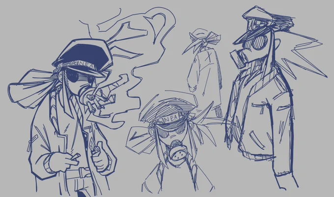 some more doodles featuring @Boss_Lee_S2 's janitorial dood! 