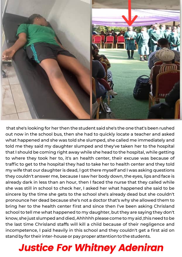 princeJoshnacho's tweet photo. Happening in Lagos rn, Chrisland international school killed a 12year old and are trying to sweep it under the rug 
 @instablog9ja @Naija_PR
@MobilePunch @channelstv @vanguardngrnews @TheSaharaHoax @chrislandinfo https://t.co/lqXpLjUeu6