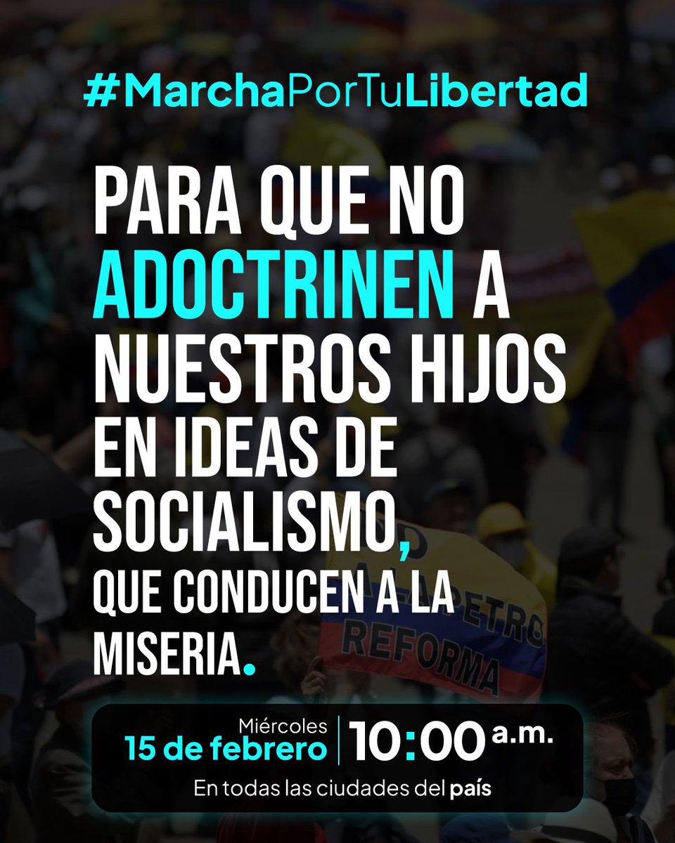 MiguelPoloP's tweet photo. Colombianos estamos en la recta final para q salgamos todos a las calles. NO podemos permitir q este desgobierno de improvisados destruyan lo construido.Vamos a marchar y a parar el país,digámosle NO a Petro,a Corcho,a Irene Velez,a Prada y a todo el combo petrista. #Colombia15F https://t.co/dIm0F9VMkz