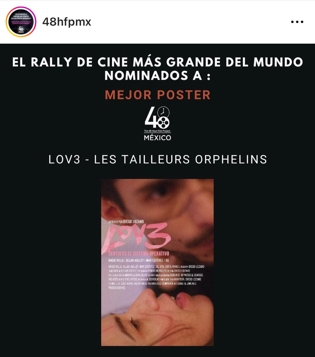 El #48hfpm nos nominó como mejor poster ¿nos ayudan con su voto? #L0V3