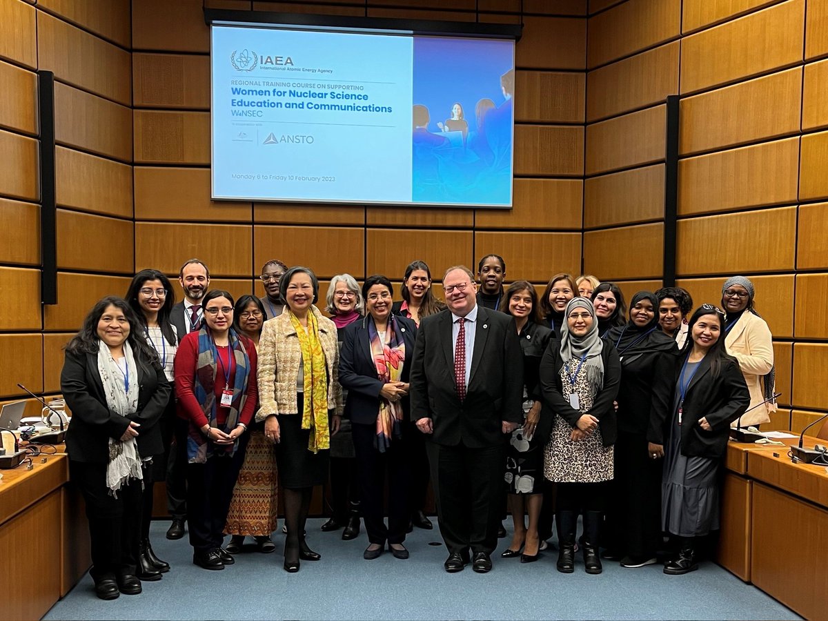 ANSTO's tweet photo. Supporting and celebrating women from around the world in nuclear science and technology through the #W4NSEC program supported by @iaeaorg and ANSTO https://t.co/niyMorVBxr