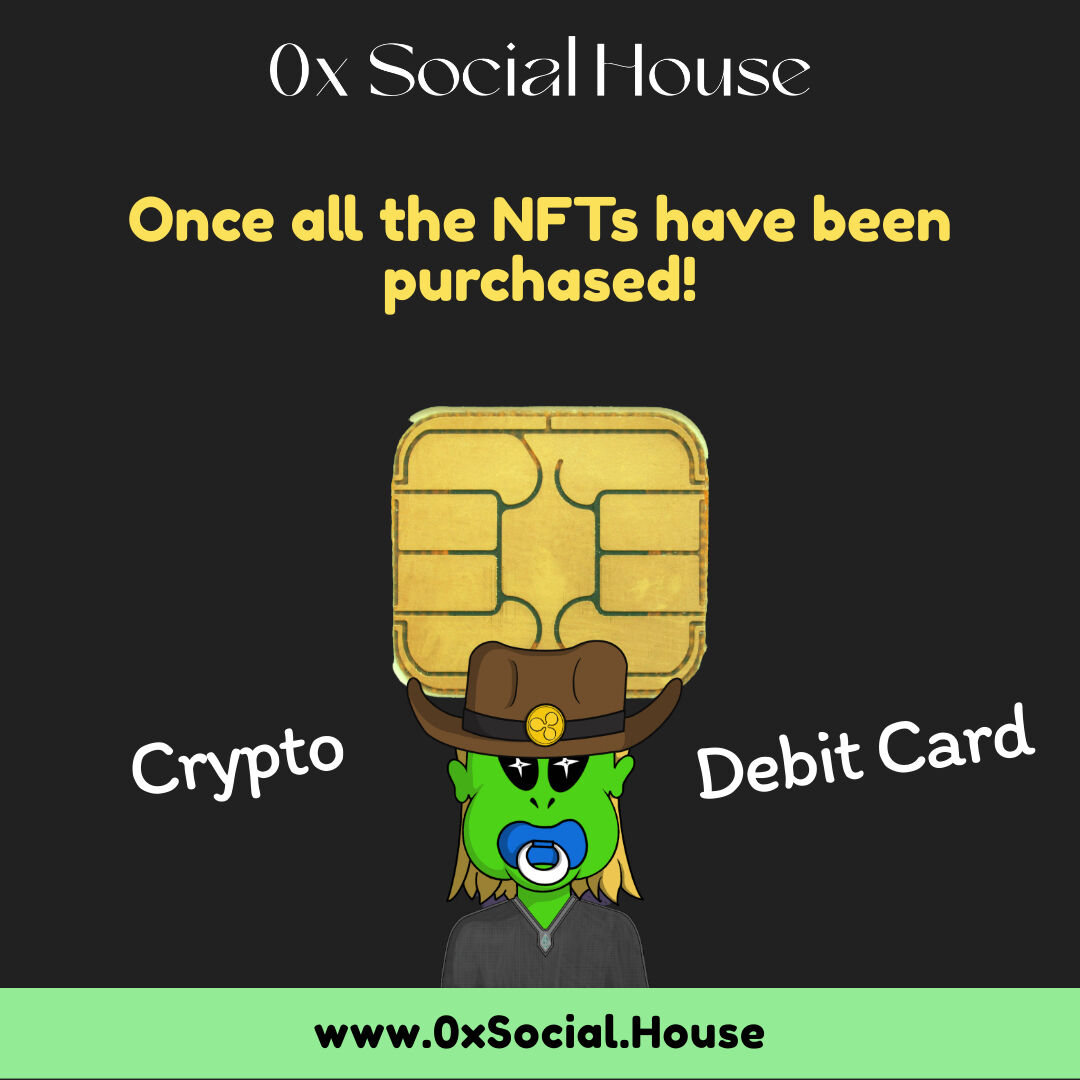 Secure your spot at 0x Social House and own a piece of art that earns its weight in rewards!

Our #NFTs come with utility🤩- claim your Visa-backed crypto debit card and benefit from our unique Community page.

Visit today to find out more!

🔗 0xsocial.house