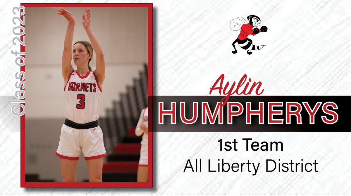 LIBERTY DISTRICT HONOR: Aylin Humpherys was awarded the immense honor of being named to the 1st Team for All Liberty District for the second season in a row. Congrats, Aylin! ❤️🏀🖤