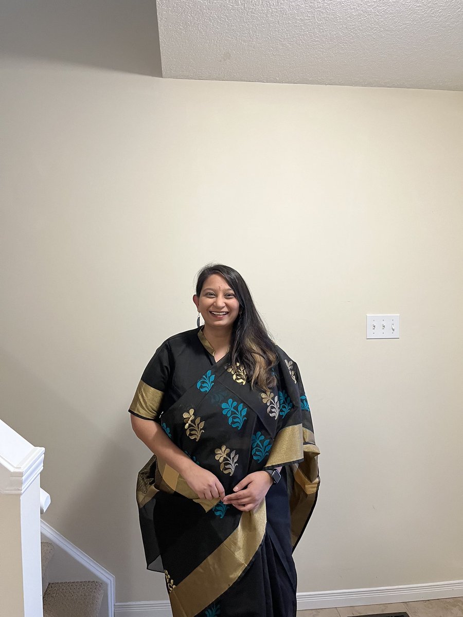 For the event today at @westernuCRONYN today, I dressed up as Dr. Rathnasree Nandivada 😃 

She was an Indian Astrophysicist, Science Communicator and Historian! 

Inspiration to many including me 💫

#WomenInScienceDay #BreakingBarriersinSTEM