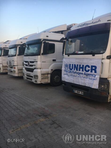 Refugees's tweet photo. NEWS: A dozen UNHCR trucks filled with 2,000 emergency relief items have arrived in northwest Syria. This is much-needed support, in addition to what has been distributed by partners since the devastating earthquakes struck on Monday.

Donate: https://t.co/WzYz5rfYUF https://t.co/F14MXK9S50