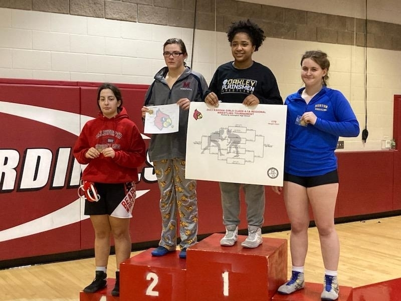 USD239's tweet photo. Grace Johns 2nd at Regionals.  Grace will wrestle in the State Tournament on February 22nd and 23rd in Salina! #LionPride https://t.co/QZzvo1DIdm