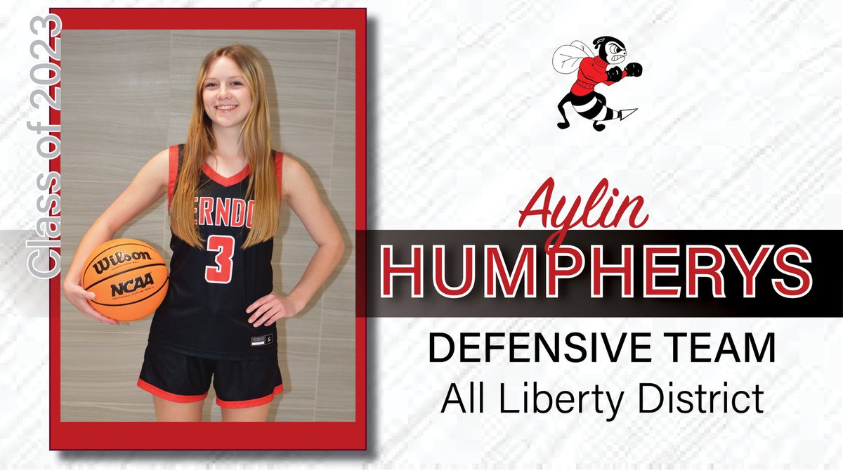 LIBERTY DISTRICT HONORS X 2️⃣: Senior Aylin Humpherys received an additional district recognition for her contributions as a defensive force this season by being named to the Defensive Team 🏆 All Liberty District 🏆.