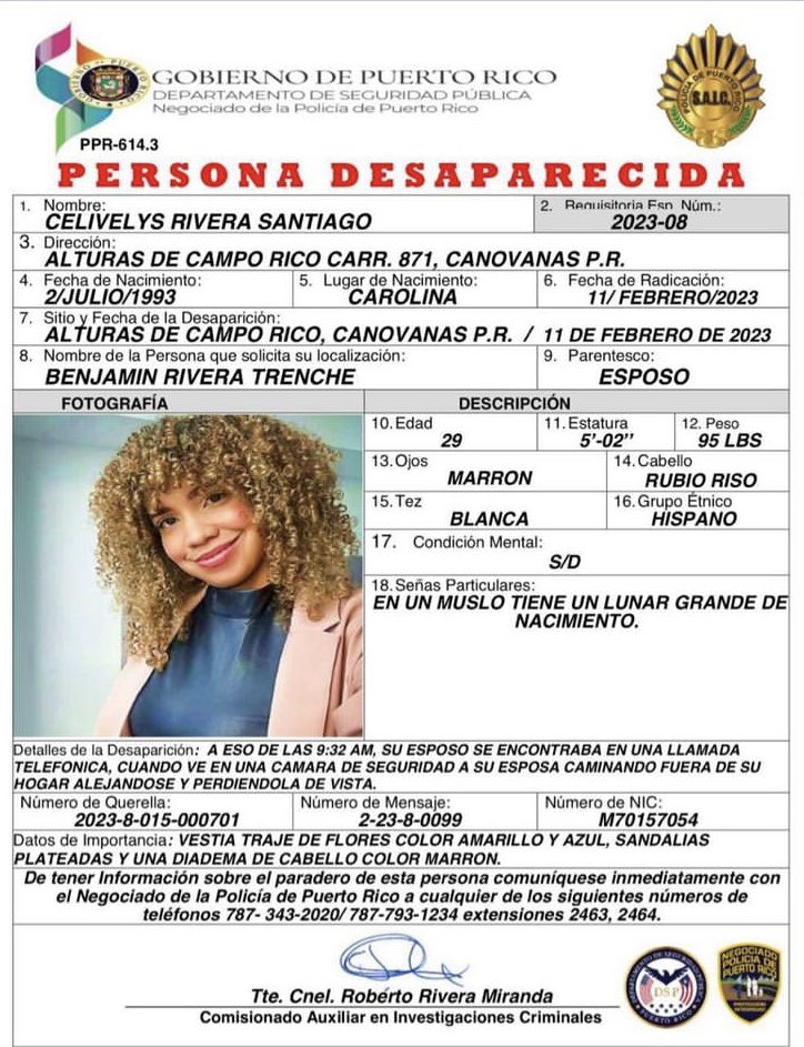 DianerysC's tweet photo. Si usted la ha visto, no dude en llamar a las autoridades. Hay una familia que la espera. https://t.co/pOXhkbAtAB