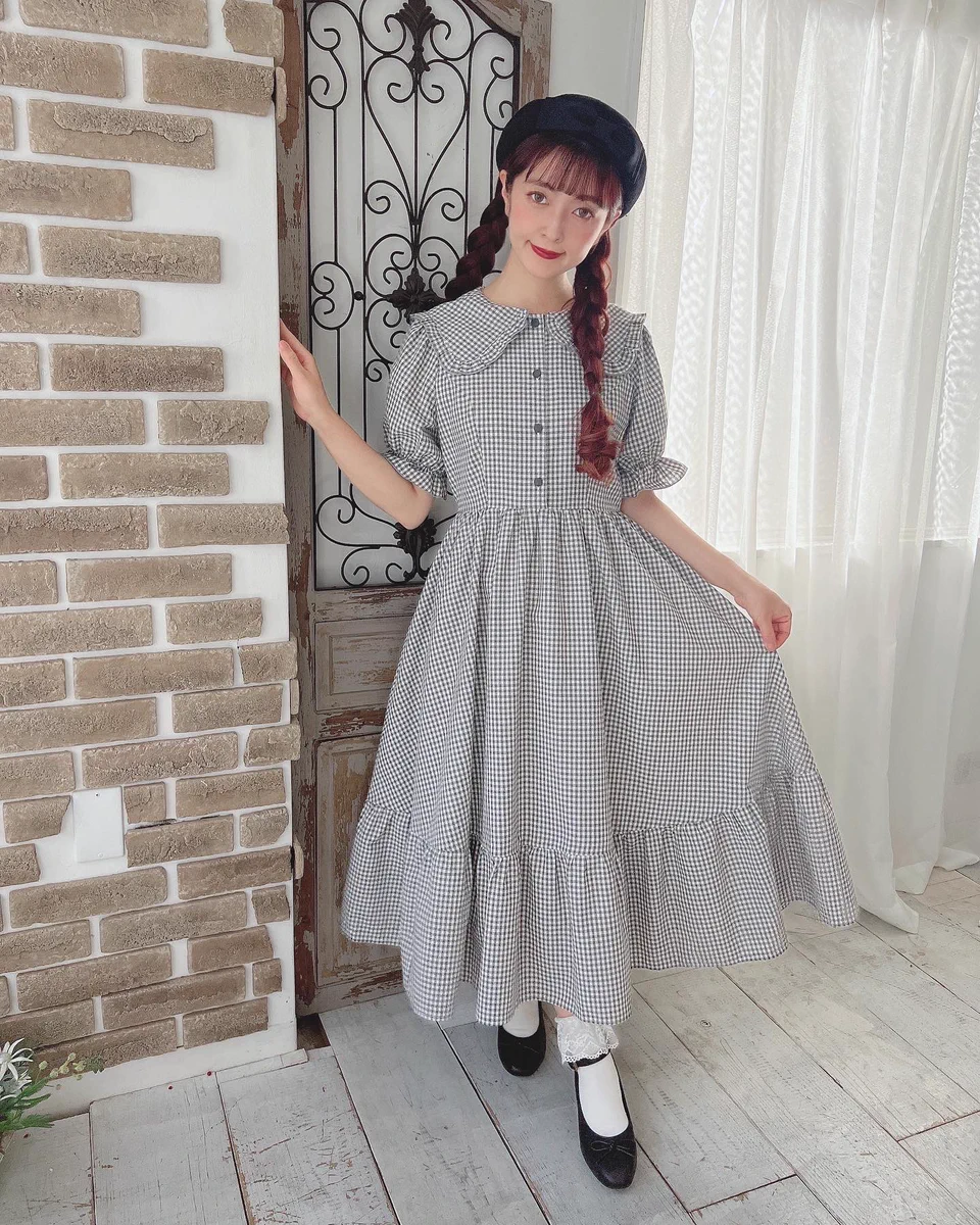 m♡petit 青木美沙子 ギンガムチェック フリルワンピース 2L 青木美沙子💕Aoki Misako on X: 
