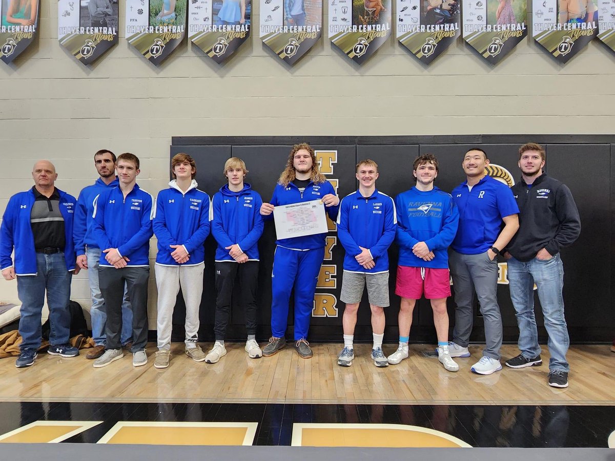 RavBluejayWR's tweet photo. Sending 6 to Omaha!  Proud of all our young men, you are what makes this job the best! 

Grady: 3rd
Carter: 4th
Caden: 3rd 
Morgan: 4th 
Samuel: 4th 
Thomas: District Champion! https://t.co/XTxuR3wIhi