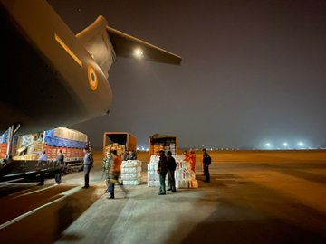 Another IAF C-17 aircraft left last night for Syria and Turkey carrying relief m… Another IAF C-17 aircraft left last night for Syria and Turkey carrying relief m…