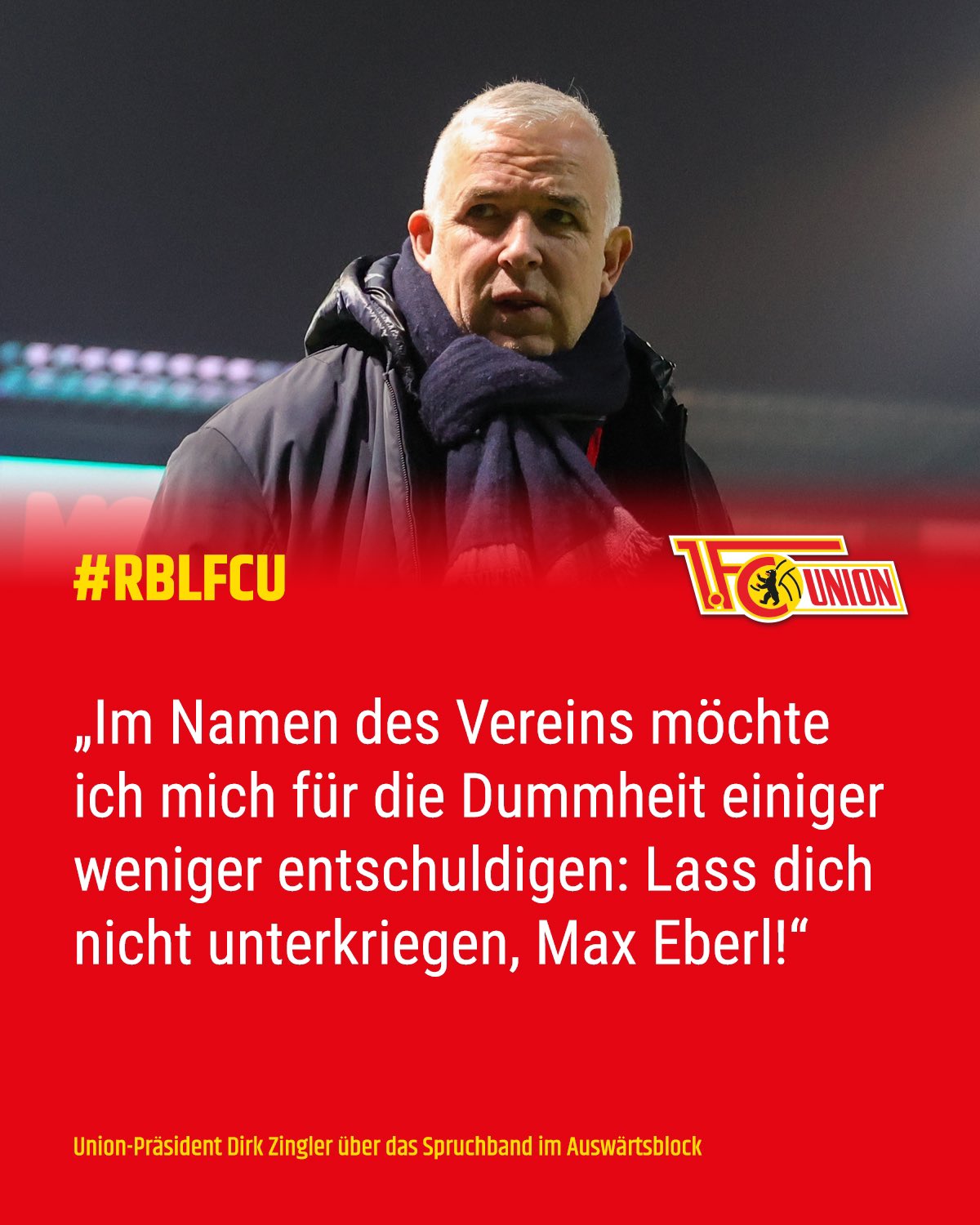 1. FC Union Berlin on Twitter "UnionPräsident Dirk Zingler über das