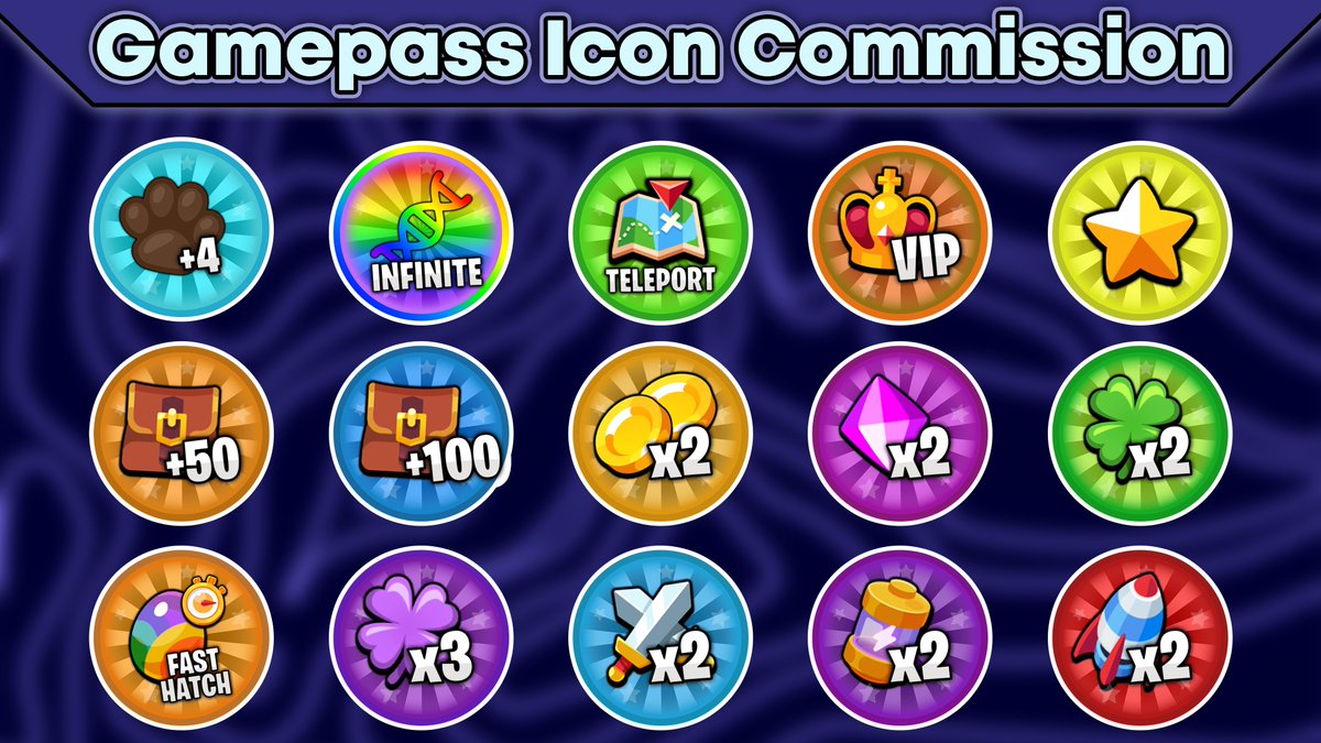 Gamepass icon Commission

I did not make the vectors

This is not for sale, if you wish to order something dm me

#Roblox #RobloxDev #robloxart