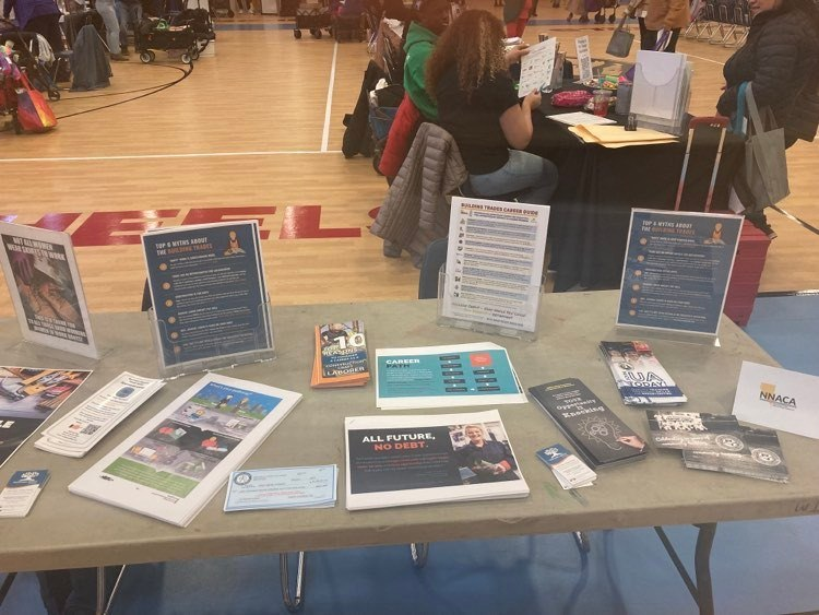 NNVTrades's tweet photo. Today we are delighted to attend ACCEPT's #BlackHistoryMonth Family Wellness Fair, sharing info about our region's great-paying union apprenticeships where you can earn while you learn! Start building your UNION career today! More info at https://t.co/xhrPZ2NTHx. #UnionStrong https://t.co/kUQKsggsX7