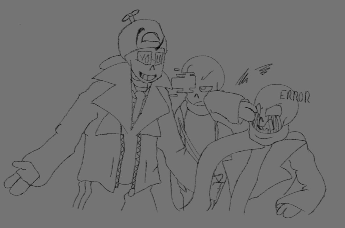 ARunning_Joke's tweet photo. 11 - THE GANG’S ALL HERE - Geno, Fresh &amp; Error just hanging out. What are they doing?
hanging out ? uhh did you mean: fighting
geno: the voice of reason which is upsetting because he literally wipes an alternate him’s memory to get what he wants
#freshsans #genosans #errorsans https://t.co/lHTDuMs2nJ