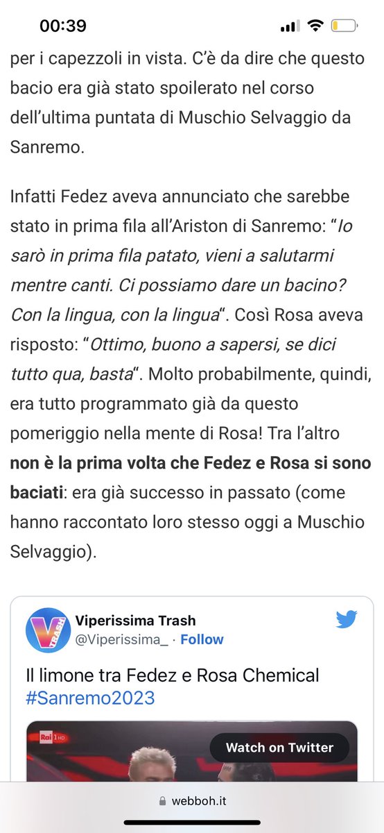 ALEssandra_CI's tweet photo. @SoniaGrispo @ddddramaa Pare che Fedez gli abbia lanciato una provocazione e lui l’abbia colta tutta. https://t.co/8oyxrvPk3c