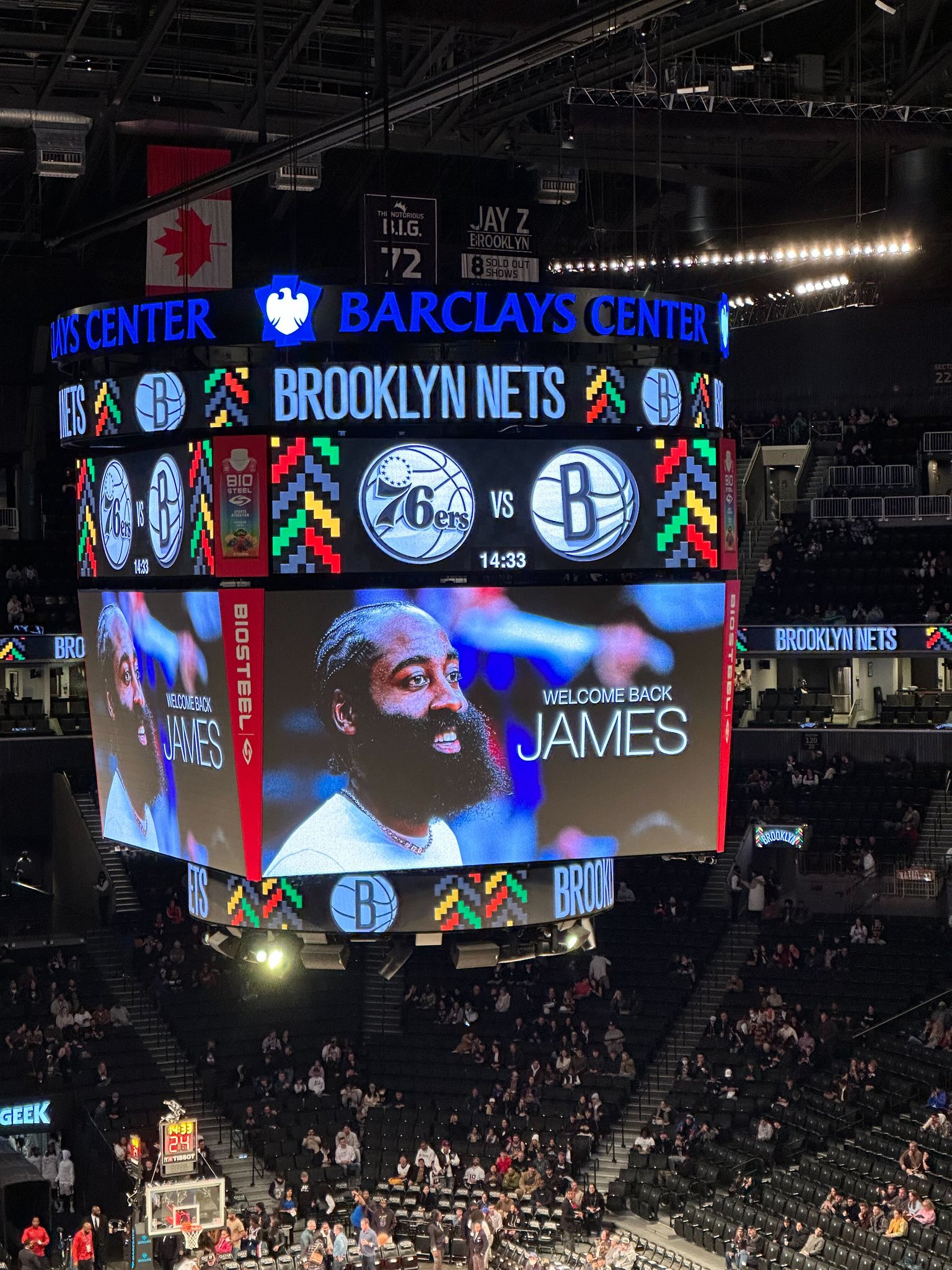Brooklyn Nets, Scoreboard Message Fan Experience