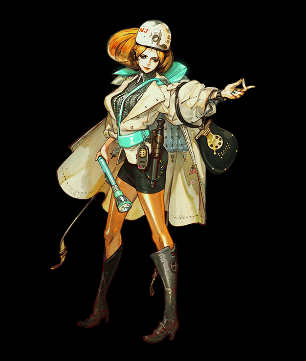 VogueVG's tweet photo. Kaori Sandra / Sweater, Suit Jacket, Pencil Skirt &amp; Hard Hat / Undernauts: Labyrinth of Yomi (2020) https://t.co/dGO9kuqFa1