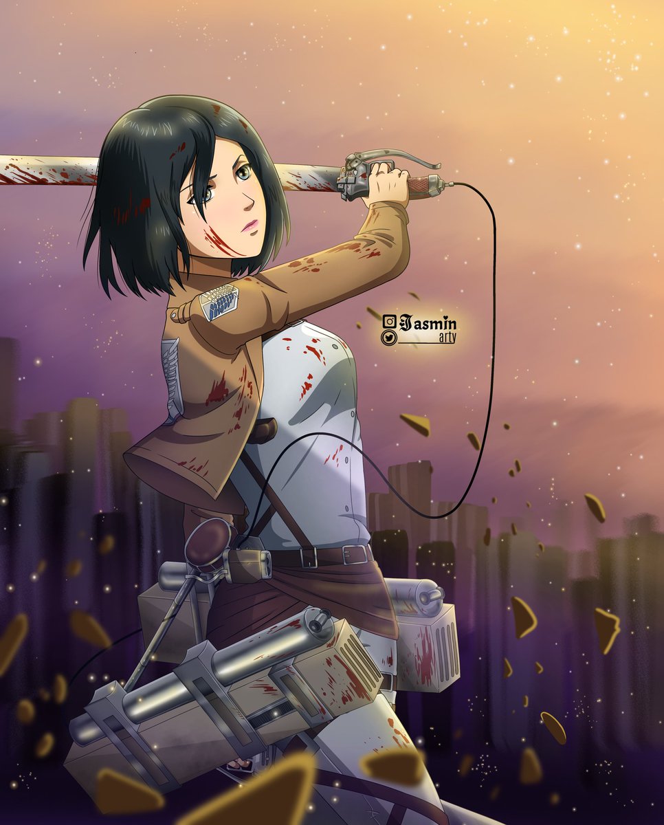 Jasminfantasy1's tweet photo. Happy birthday to mikasa 🥳🎂🎉

#aot #AttackOnTitan #MikasaAckerman #anime #animeart #mikasa https://t.co/nG7uRpCY8T