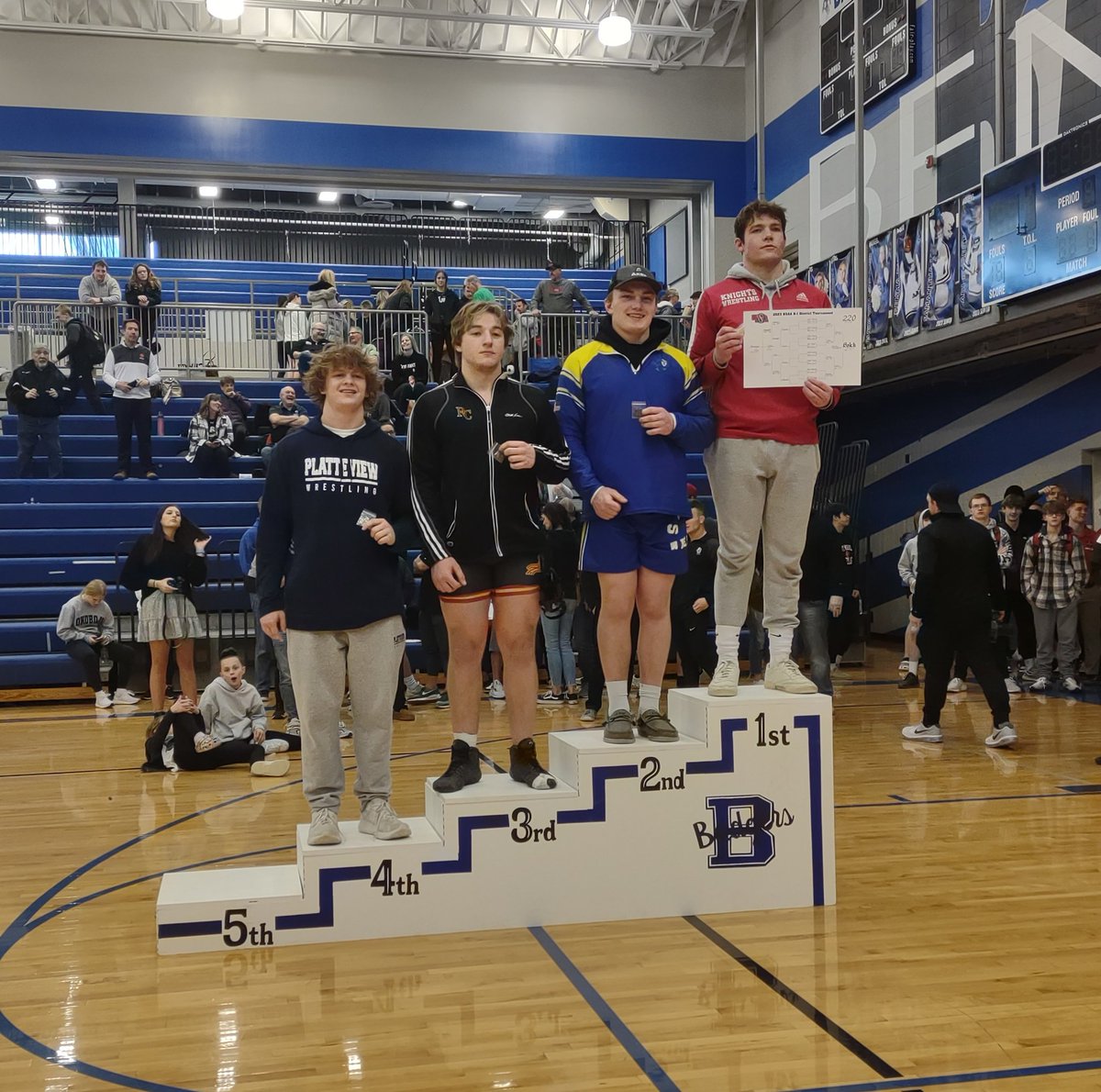 Another great day of wrestling for RCHS!! Congrats to all the wrestlers who made it to today!! We ended the 2nd day of districts with Charlie Mausbach punching his ticket to state!! 

Charlie Mausbach- 3rd 🥉 220
See you at state!!
#RollPride 🦁