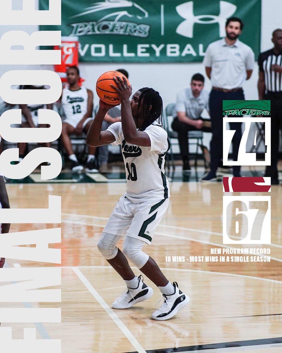 GoPeacePacers's tweet photo. NEW PROGRAM RECORD 🐎🏀

With their 74-67 win over SVU, the Pacers set a new program record for most wins in a single season as they pick up their 16th win! https://t.co/I1e2L7WqAG