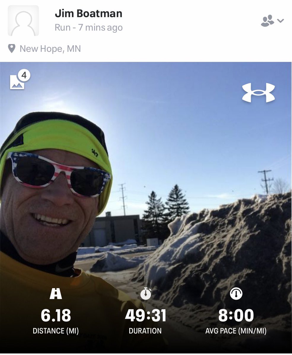 stupidtrumpers's tweet photo. SSS is Saturday Sunny Six! 6 miles and almost 40 degrees ! Lots of folks out on Medicine Lake for an Ice Fishing Contest. #icefish @GrandmasMara #runner #saturdayrun #winterun #grandmasmarathon #run #snowRunner #sunnyrun #runnersofinsta #icerunner https://t.co/supmrIDP9R