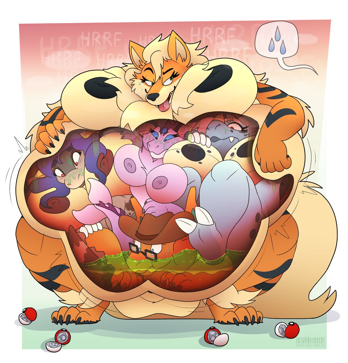 TRPCAfterDark's tweet photo. Alexa has decided that the rest of the team will be more useful as part of her, so she's turned her curves into a makeshift PC, storing them all away!

There's no room on the team for anyone but her anyways.

Flat colored vore commission for @siniwrites ft @AlexaLegardored https://t.co/LsEt2j9Xz1