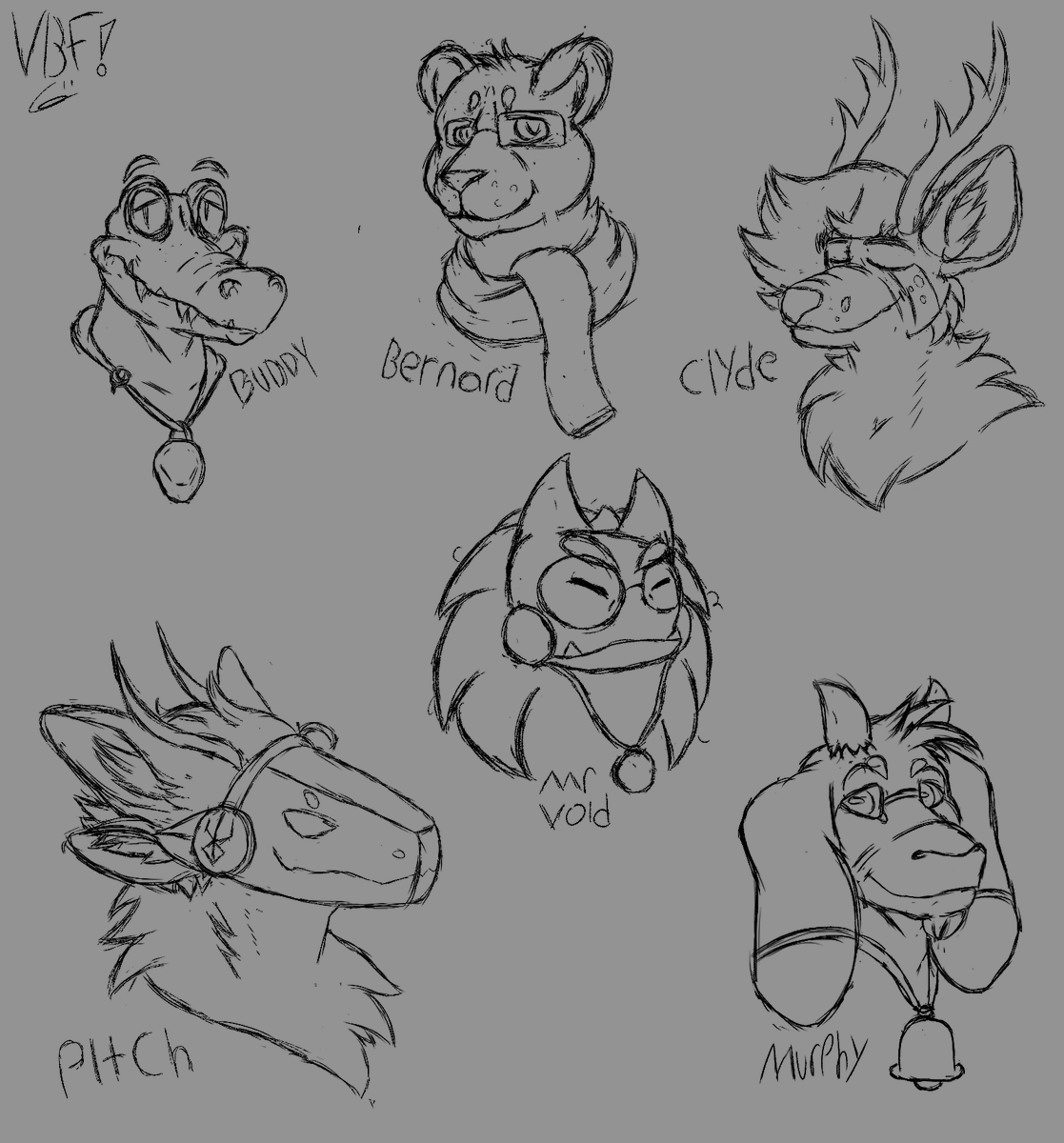 CrackleVoid's tweet photo. Doodled some bros
@AniGoater 
@ferretalligator 
@DeerClyde 
@BernardPandile 
@PitchProtogen https://t.co/V8WxD3saMg