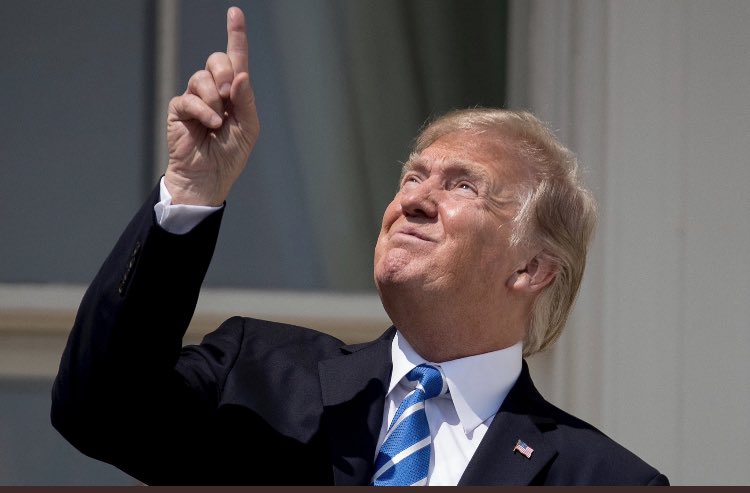 Biden ignored threats in the sky. At risk to his own eyesight, Trump never looked away.